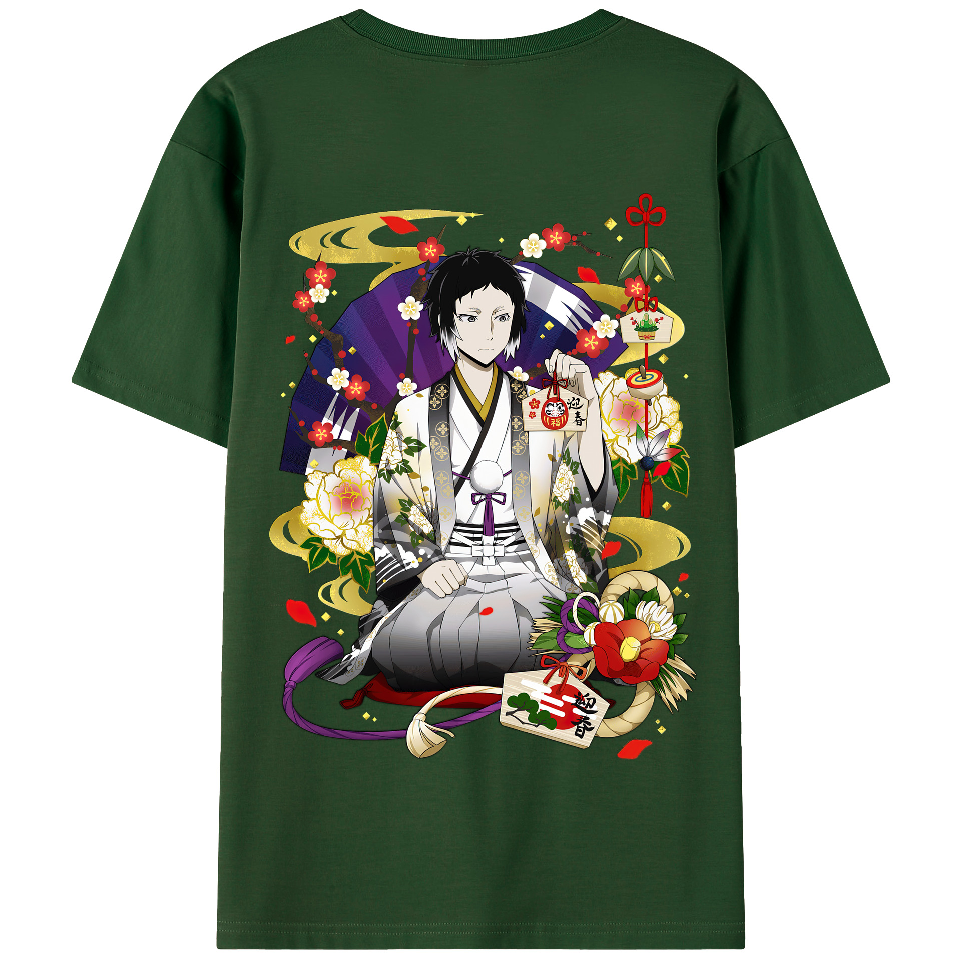 （画像用） 文豪ストレイドッグス Bungo Stray Dogs 綿100％半袖Tシャツ（背面プリント）